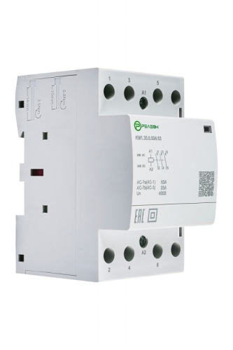 KM1.31.0.024.40 Модульный контактор 3НО+1НЗ контакт 40А (~/= 24В AC/DC) | код KM131002440 | РЕЛЕОН