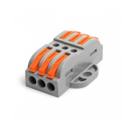 СМК проходная с монтажной площадкой сечение 0,08 - 4 мм? 3-проводная серая (25 шт/уп) Промрукав | код PR08.12594 | ПРОМРУКАВ