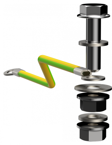 TITAN Точка заземления внешняя IEK | код TI-00D-GP | IEK