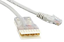 Патч-корд 110 тип-RJ45 1 пара LSZH 2 м серый, Hyperline PC-110-RJ45-1P-CX-2M-LSZH-GY | код 229894 | Hyperline