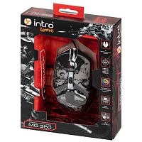 Мышь MG350 игровая проводная 1200-3600dpi с ковриком черн. Intro Б0056132