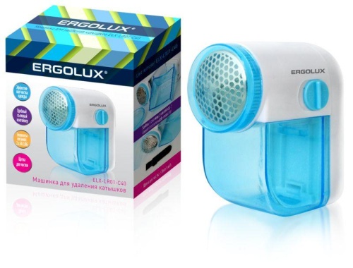 Машинка для удаления катышков ELX-LR01-C40 бел./голуб. (2хLR6(AA) | код 13136 | Ergolux