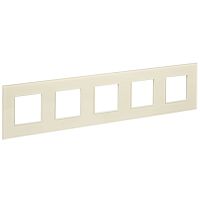 SKANDY Рамка 5-мест. SK-F25B стекло беж. IEK | код SK-M52-G-K10 | IEK