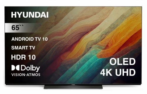 Телевизор OLED Hyundai 65 H-LED65OBU7700 Android TV Frameless черный/черный 4K Ultra HD 120Hz DVB-T DVB-T2 DVB-C DVB-S DVB-S2 USB WiFi Smart TV | код 1930385 | HYUNDAI