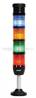 Сигнальная колонна 50 мм, красная, зеленая, желтая, синяя 220 В, светодиод LED алюм.патрубок 100мм, зуммер | код IK54L220ZM03 | EMAS