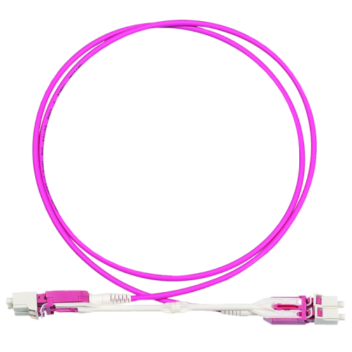 Патч-корд оптический дуплексный, LC-LC, для панелей высокой плотности, OM4, LSZH, 3.0 м, розовый | код LAN-2LC-2LC/OM4H-3.0 | LANMASTER