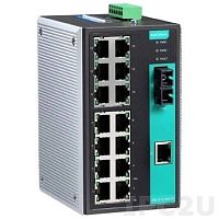 Коммутатор EDS-316-S-SC-T Ethernet Switch 15 10/100BaseT(X) ports, 1 single modem, SC, 100Base, 40Km, t:-4 | код 00-01165425 | MOXA