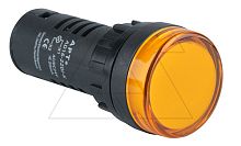 Индикатор светодиодный моноблочный AD16-22D, желтый, LED 220VAC/DC, фильтр 30V, IP65, 22mm | код AD16-22D/Y28-K30 | АРТ