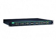 Коммутатор ICS-G7826A-8GSFP-2XG-HV-HV-T Layer 3 full Gigabit managed Ethernet switch with 12 10/100/1000BaseT(X) ports, 8 100/1000BaseSFP slots, 4 10/100/1000BaseT(X) or 100/1000BaseSFP slot combo ports, and 2 10GbE SFP+ slots, 2 isolated power supplies (
