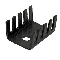 Радиатор охлаждения воздушный U-типа RUICHI 718, алюминиевый с чернением | код 69926 | Ruichi