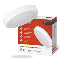 Панель светодиодная накладная круглая NRLP 18Вт 230В 4000К 1260лм 210мм белая IP40 IN HOME | код 4690612038513 | IN HOME