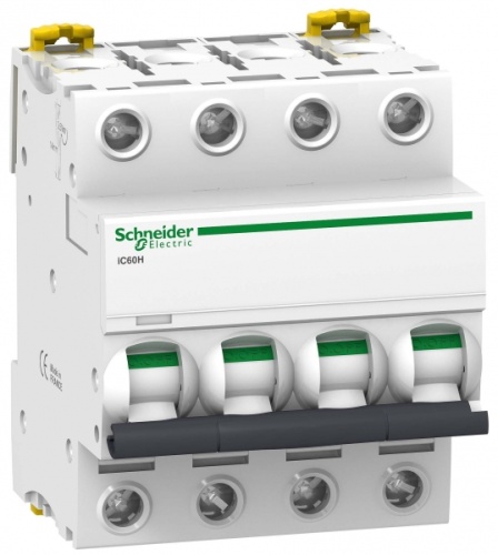 Выключатель автоматический четырехполюсный iC60H 40А D 10кА | код. A9F85440 | Schneider Electric 