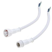 Разъемы герметичные кабельные (штекер-гнездо) RUICHI BLHK12-4PW, 4 контакта, IP67, 5 А, 250 В, белые | код 113781 | Ruichi