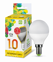 Лампа светодиодная LED-ШАР-standard 10Вт 230В Е14 3000К 900Лм ASD | код 4690612015446 | ASD