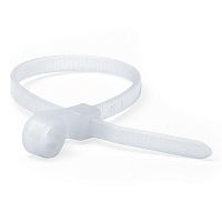 Хомут кабельный 4.8х200 полиамид бел. с монтаж. отв. (уп.100шт) | код 252200SR-S | DKC