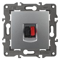 Розетка аудио, Эра Elegance, алюминий, 14-3111-03 | код Б0034322 | ЭРА