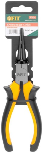 Круглогубцы "Стайл" мягкие прорезин. ручки молибденовое покрытие 165мм FIT 50656 фото 3