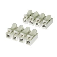 Самозажимная клемма RUICHI 021-4, 4-х проводное соединение, 10 А, 1…6 мм?, PA66, нержавеющая сталь | код 108454 | Ruichi