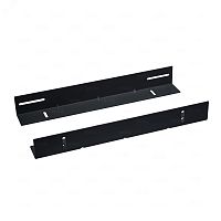 Направляющие для поддержки оборудования в шкафы глубиной 1000мм, усиленные до 100кг (пара), черный RAL 9005 | код NTSS-YP-H-1000-BL | NTSS