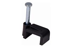 Скоба 5мм плоская пластиковая-черная HLT | код 084-07-131 | HLT