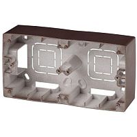 Коробка накладного монтажа 2 поста, Эра12, бронза 12-6102-13 | код Б0043177 | ЭРА
