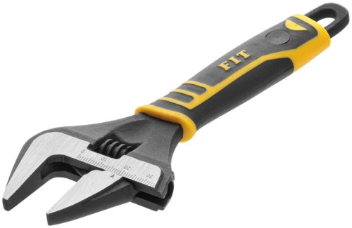 Ключ разводной Универсал (шкала,увеличен. захват, прорезин. ручка) 150 мм | код 70166 | FIT фото 2