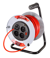 Удлинитель силовой на катушке, СУ-2х1-30/2 (с выкл., 4 розетки) Ресанта, , Шт | код 61/118/4 | РЕСАНТА