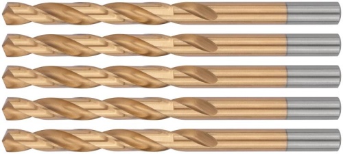Сверло HSS по металлу титановое покрытие 8.0мм (уп.5шт) FIT 34180 фото 4