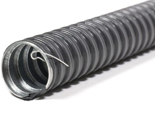 Металлорукав в ПВХ изоляции РЗ-ЦП нг-LS 25 (50 м) с протяжкой ГОФРОМАТИК (ЗЭТАРУС) | код zeta44117 | ГОФРОМАТИК
