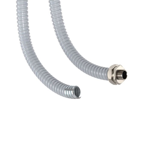 Металлорукав DN 40мм в герметичной ПВХ изоляции, Dвн 40,0 мм, Dнар 46,0,25 м, цвет серый | код. 6071R-040 | DKC