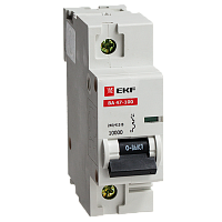 Автоматический выключатель ВА 47-100, 1P 80А (C) 10kA EKF | код. mcb47100-1-80C | EKF 