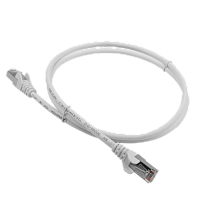 Патч-корд LANMASTER LSZH FTP кат.5e, 0.5 м, белый | код LAN-PC45/S5E-0.5-WH | LANMASTER