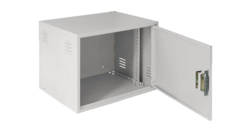 Настенный антивандальный шкаф 9U Ш600хВ470хГ450мм серый | код EC-WS-096045-GY | NETLAN
