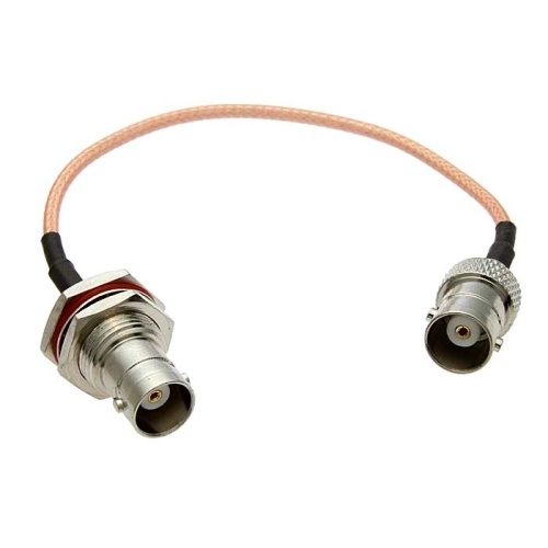 Разъём высокочастотный RUICHI BNC-KY-1.5-RG316-15CM-BNC-K-1.5, длина 15 см | код 104951 | Ruichi