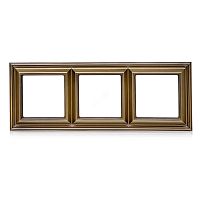 Рамка 3-местная для вертикальной и горизонтальной установки. Серия- Eco DECO. Материал- термопласт. Цвет- антик. | код EPD483AT | JUNG
