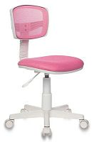 Кресло детское Бюрократ CH-W299 розовый TW-06A TW-13A сетка/ткань крестов. пластик пластик белый | код 1121964 | БЮРОКРАТ