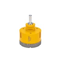 Коронка алмазная профессиональная по керамограниту и железобетону М14, вакуумное спекание, 70мм, для УШМ KRANZ | код KR-92-1026 | KRANZ