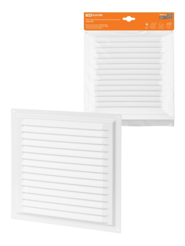 Решетка металл. 250х250, белая, с покрытием полимерной эмалью, TDM | код SQ1807-0704 | TDM Решетка металл. 250х250, белая, с покрытием полимерной эмалью, TDM | код SQ1807-0704 | TDM