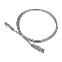 Патч-корд 2-х парный TWT UTP кат.5e, с заливными колпачками, 1.0 м, серый | код TWT2-45-45-1.0-GY | TWT