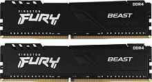 Память DDR4 2x32GB 3600MHz Kingston KF436C18BBK2/64 Fury Beast Black RTL Gaming PC4-28800 CL18 DIMM 288-pin 1.35В dual rank с радиатором Ret | код 1560194 | Kingston