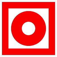 Знак F 10 Кнопка включения установок (систем) пожарной автоматики 200х200 мм, пленка самоклеящаяся с фотолюминесцентным покрытием ГОСТ Р 12.4.026-2001 EKF | код an-f-10-f-1 | EKF