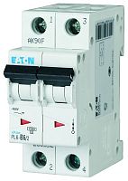 Автоматический выключатель 6А, кривая отключения B, 2 полюса, откл. способность 6 кА, PL6-B6/2 | код 286552 | EATON