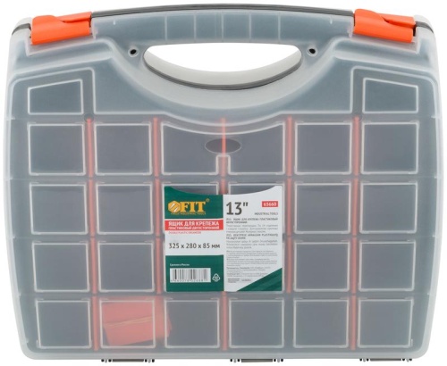 Ящик для крепежа (органайзер) двухсторонний 13дюйм ( 325х280х85мм ) FIT 65660