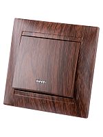 Выключатель 1 кл. с подсветкой 10А венге Лама TDM | код SQ1815-0404 | TDM
