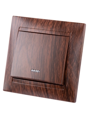 Выключатель 1 кл. с подсветкой 10А венге Лама TDM | код SQ1815-0404 | TDM Выключатель 1 кл. с подсветкой 10А венге Лама TDM | код SQ1815-0404 | TDM