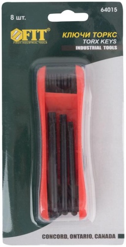 Ключи ''звездочки'' 8 шт CrV Т9-Т40 складные | код 64015 | FIT фото 3