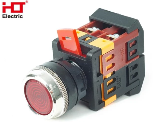 Кнопка ABLFS-22 с подсветкой NO+NC 230В IP40 красный HLT | код 085-07-023 | HLT Кнопка ABLFS-22 с подсветкой NO+NC 230В IP40 красный HLT | код 085-07-023 | HLT