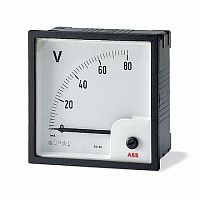 Вольтметр щитовой ABB VLM 100В DC, аналоговый, кл.т. 1,5 |  код. 2CSG213130R4001 |  ABB