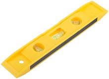 Уровень "Торпедо" пластиковый 3 глазка магнитный 225мм FIT 18601