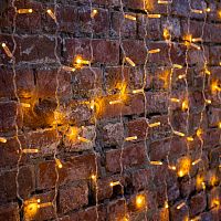 Гирлянда Светодиодный Дождь 2х1,5м, постоянное свечение, прозрачный провод, 230 В, диоды ЖЁЛТЫЕ | код 235-301-6 | NEON-NIGHT